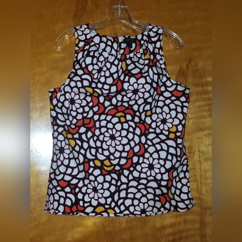 NWT Women's Worthington Multicolored Sleeveless Cotton Blend Top Large